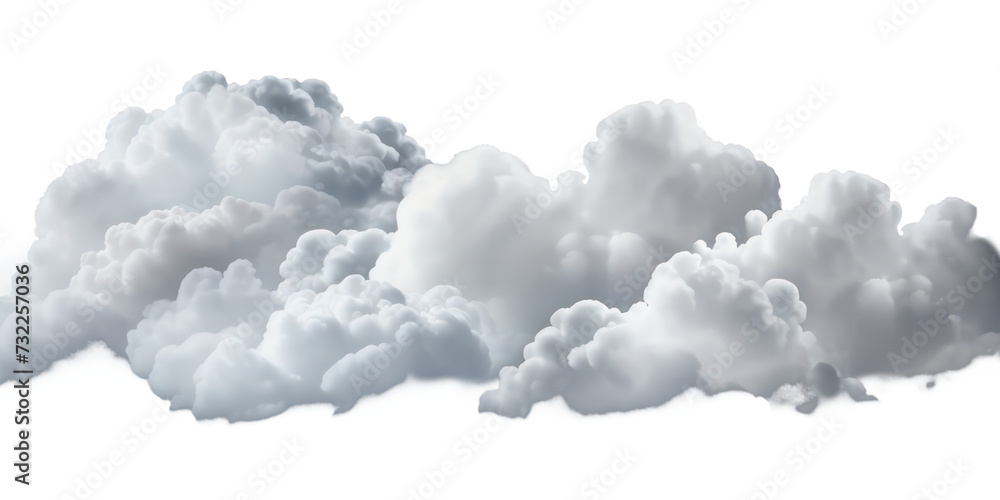 isolated white natural fluffy cloud on transparent background Stock ...