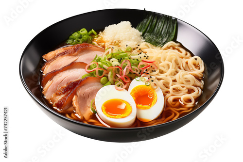 Ramen soup on a plate, Japanese food