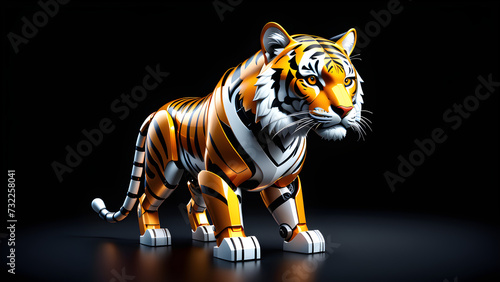 tiger on black background © Udayakumar