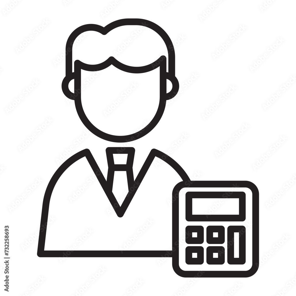 Accountant line icon. Accountant line icon.