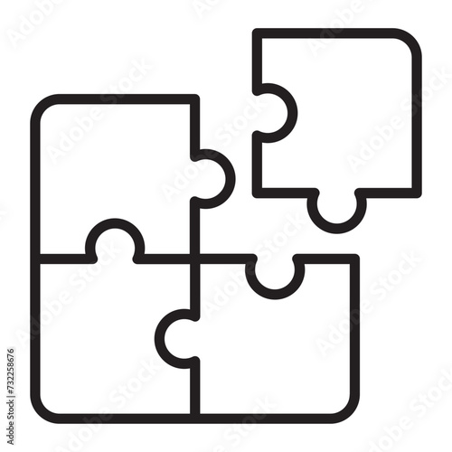 Puzzle line icon.