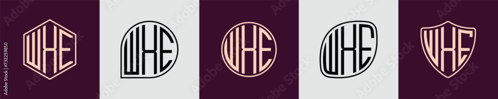 Creative simple Initial Monogram WXE Logo Designs. Creative simple Initial Monogram WXE Logo Designs.