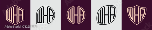 Creative simple Initial Monogram WXR Logo Designs.