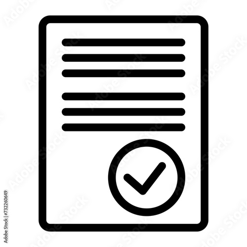 This is the Accept icon from the Online Marketing icon collection with an Outline style