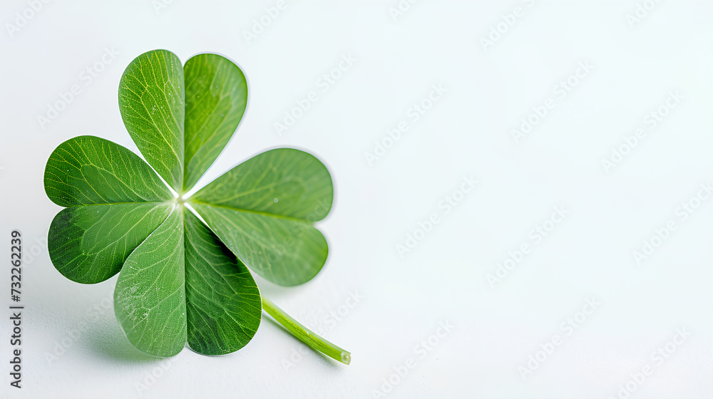 Fourleaf Green Clover on a white background Fourleaf Green Clover on a white background