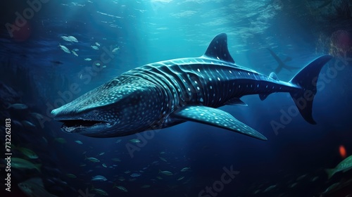 Whale shark in the sea. Generative Ai © Nisa