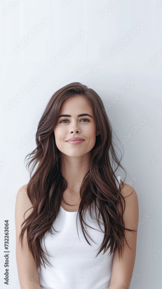 Portrait of a happy young woman isolated from a white background copy space for text. Portrait of a happy young woman isolated from a white background copy space for text.