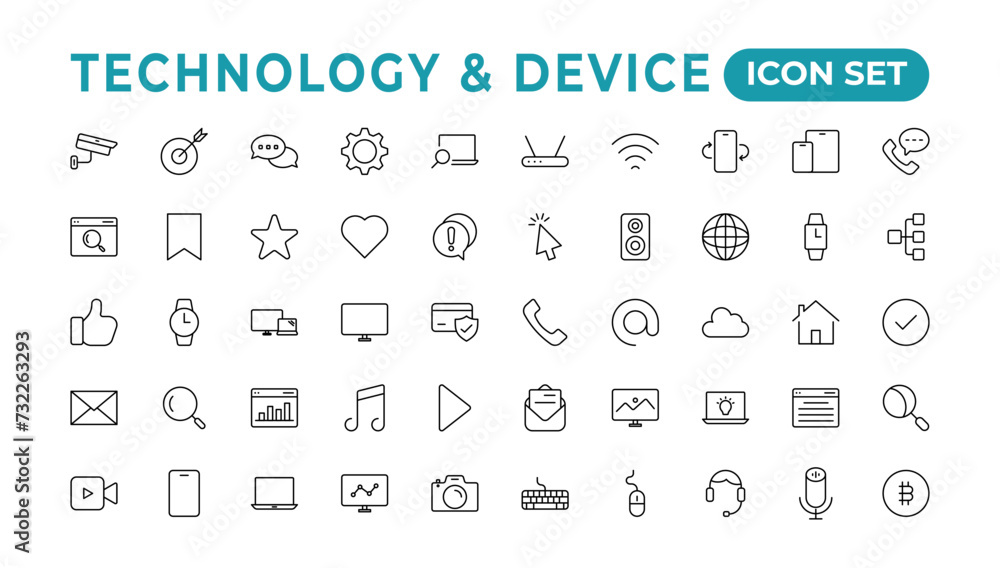 Devices and Electronics related line icons.Computers mobile phones vector linear icon set.Device Icons,smartphone, tablet, laptop desktop computer. Vector illustration, flat design.Outline icon. Devices and Electronics related line icons.Computers mobile phones vector linear icon set.Device Icons,smartphone, tablet, laptop desktop computer. Vector illustration, flat design.Outline icon.