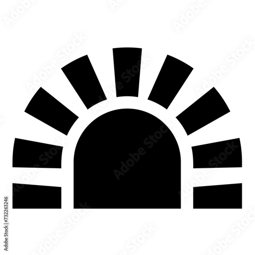 Stone stove brick oven fireplace fireplace for cooking and baking furnace traditional icon black color vector illustration image flat style