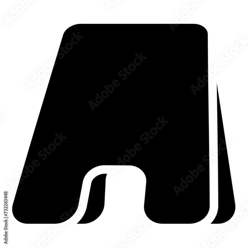 Floor advertising sidewalk board template sandwich chalkboard empty frame stand banner promotion signboard icon black color vector illustration image flat style