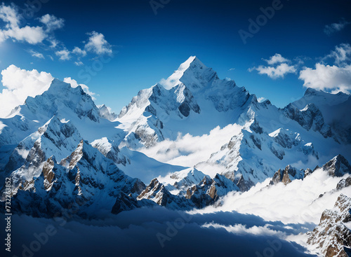 Wallpaper Mural 雪山の風景 Torontodigital.ca