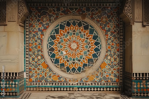 Wall ornament design in traditional Islamic style