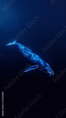 blue whale in the ocean © MdKamrul