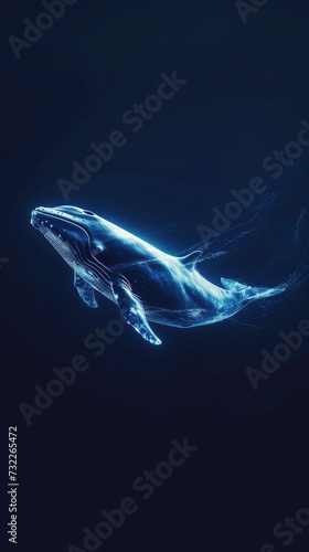 blue whale in the ocean © MdKamrul