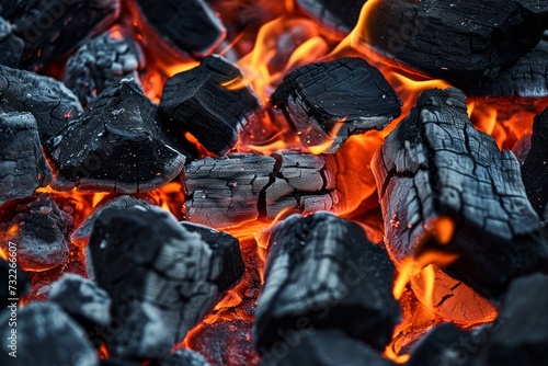 Abstract background of burning coals from a fire