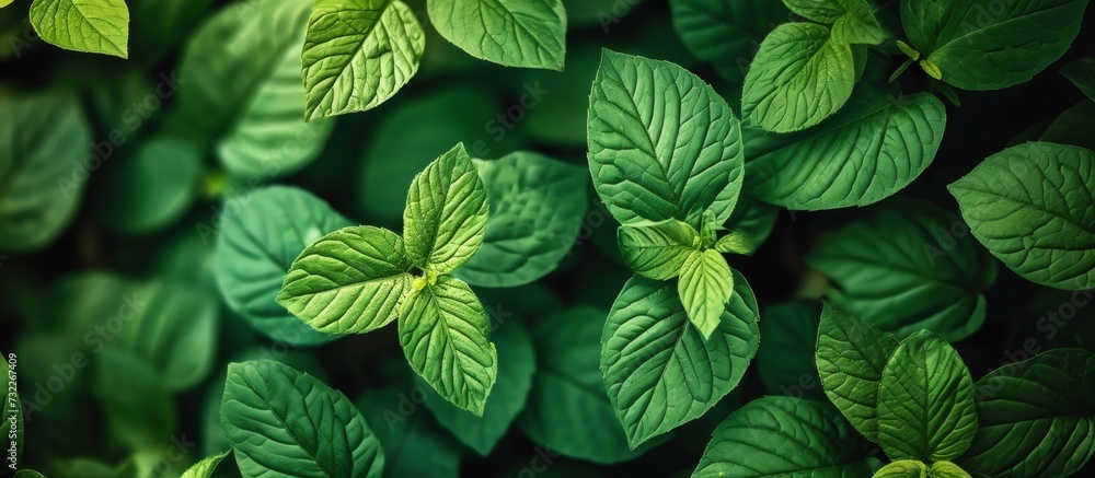 A close up of green leaves on a plant, an organism that can be a terrestrial plant, groundcover, grass, annual plant, or flowering plant. A close up of green leaves on a plant, an organism that can be a terrestrial plant, groundcover, grass, annual plant, or flowering plant.
