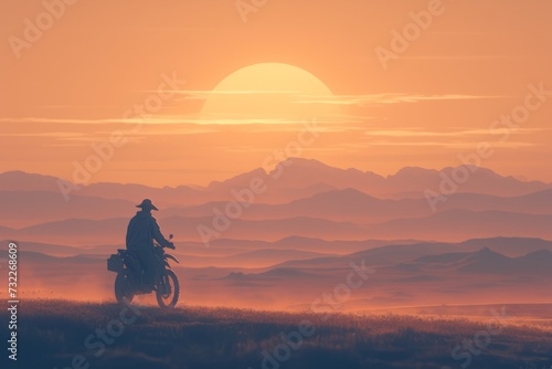 biker in the fields