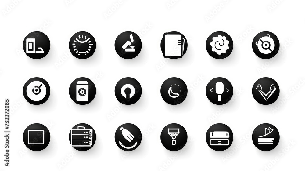 Business presentation icon set Business presentation icon set