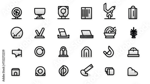 Business presentation icon set