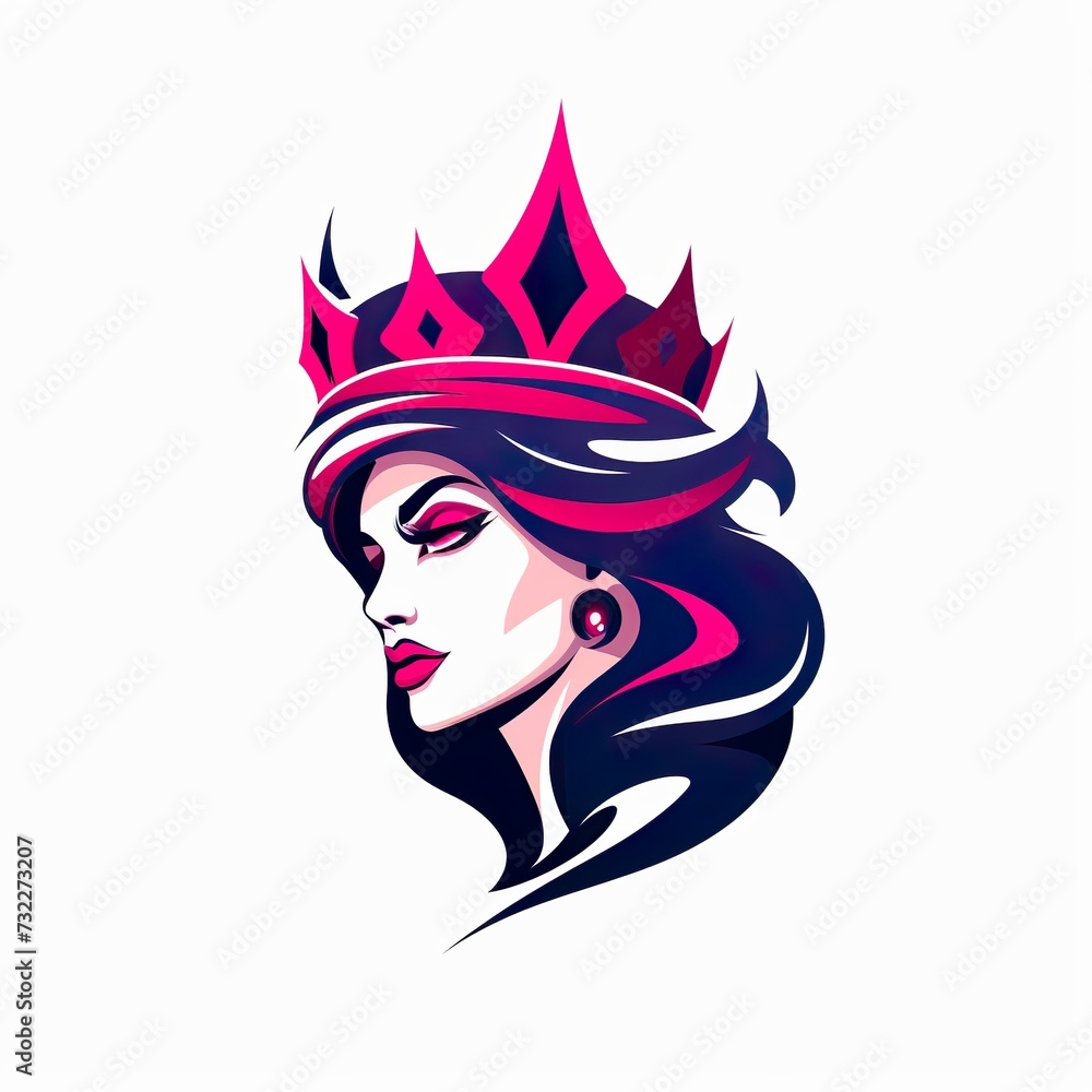 vector design gaming esport mascot logo of queen vector design gaming esport mascot logo of queen