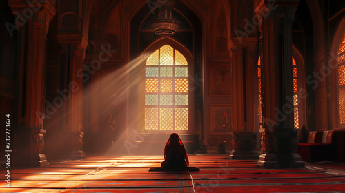 Muslim woman at a mosque