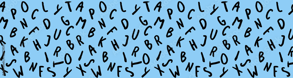 template with the image of keyboard symbols. set of letters. Surface template. pastel blue background. Horizontal image. Banner for insertion into site. template with the image of keyboard symbols. set of letters. Surface template. pastel blue background. Horizontal image. Banner for insertion into site.