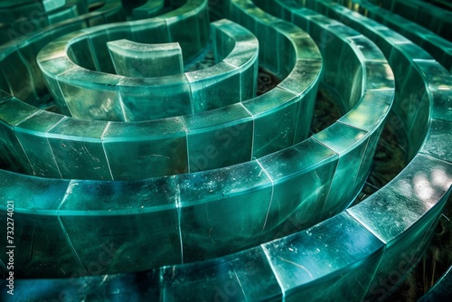 A labyrinth made of glass photo