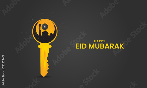 Eid Mubarak islamic design, Eid Mubarak design for social media post