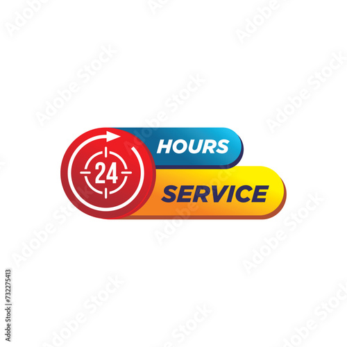 Everyday 24 hour service accessibility design vector