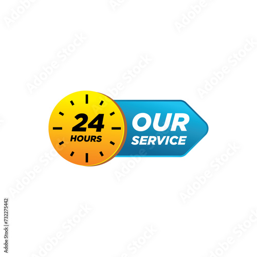 Everyday 24 hour service accessibility design vector