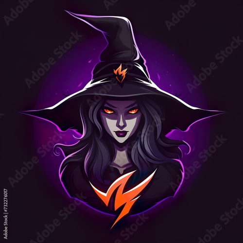 vector design gaming esport mascot logo of witch