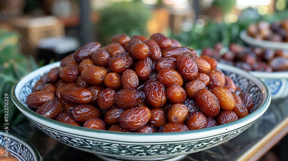 delicious dried dates fruit on white plate delicious dried dates fruit on white plate