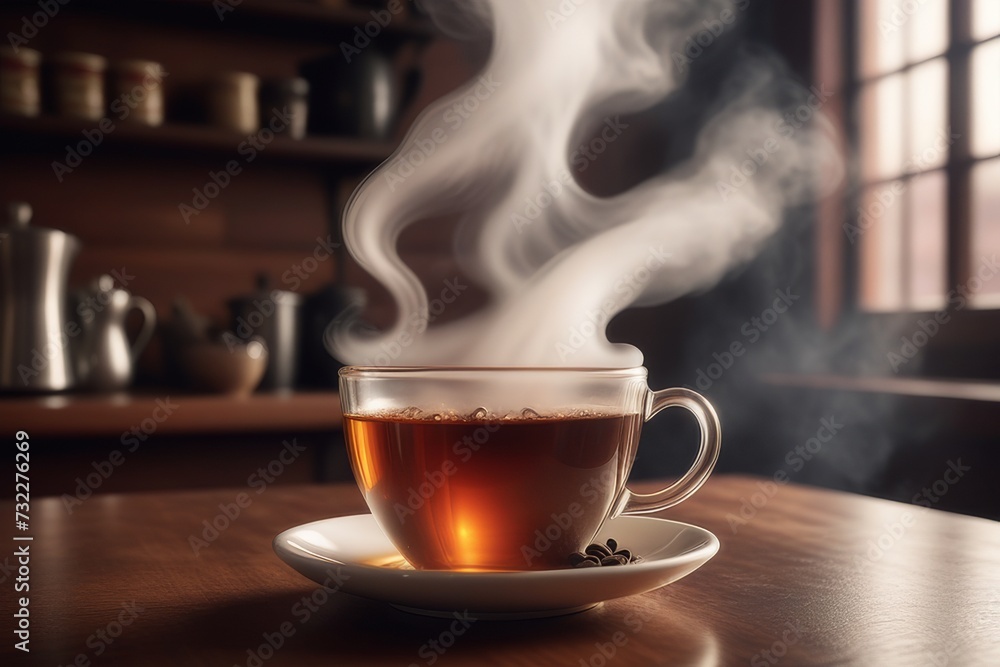 cup of hot tea on the table cup of hot tea on the table