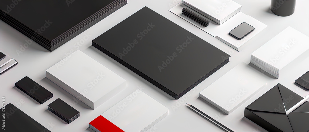 Modern ultra-wide mock-up design, business cards and packaging, commercial and brand innovation Modern ultra-wide mock-up design, business cards and packaging, commercial and brand innovation