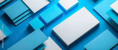 Modern ultra-wide mock-up design  business cards and packaging  commercial and brand innovation