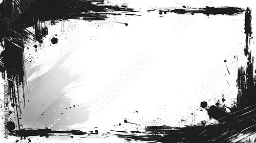 grunge border set on a white background