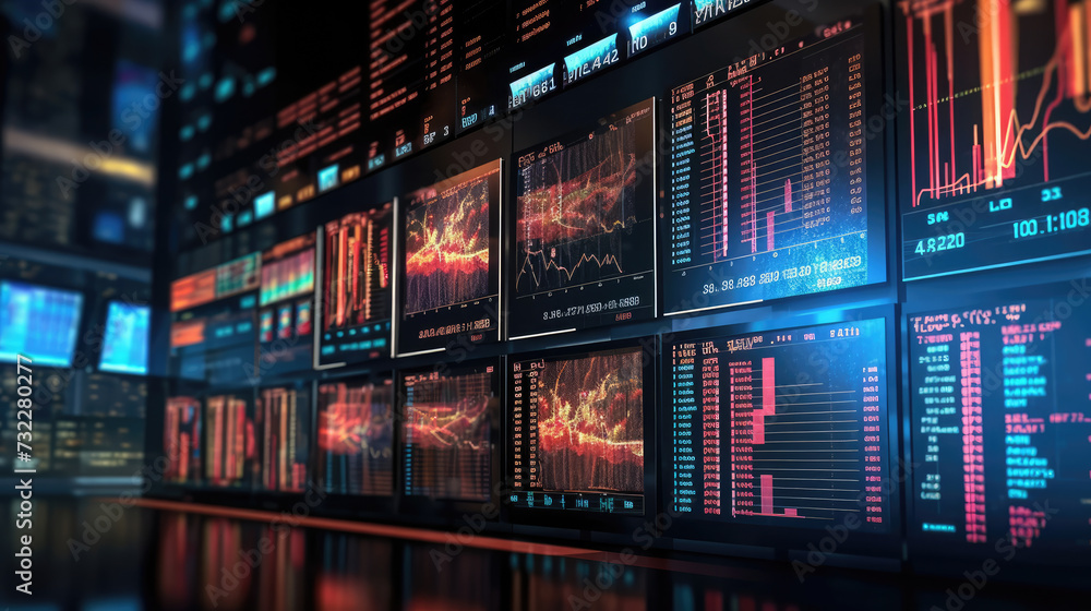 Digital Stock exchange panel Digital Stock exchange panel