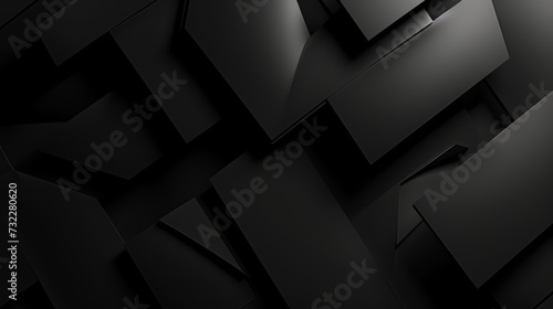 A polished metalic black abstract geometric background. photo