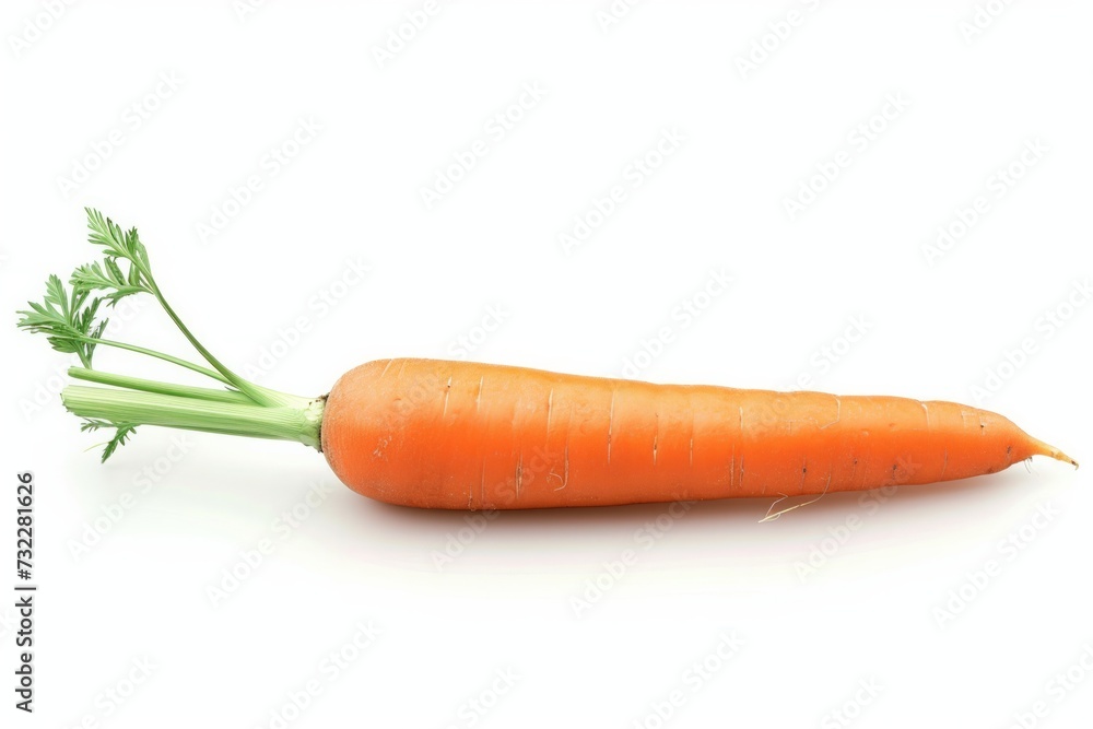 A single carrot isolated on a white background A single carrot isolated on a white background