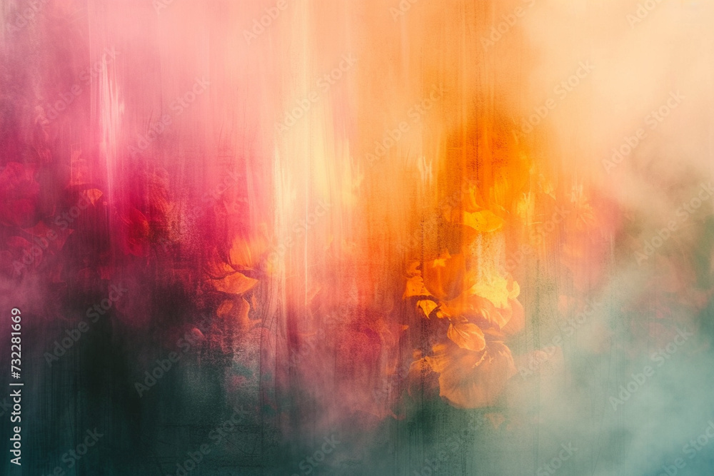 rich textures and vibrant gradients with dreamy blur effect