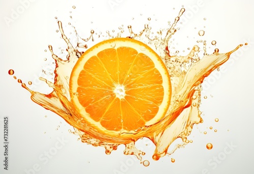 a splash of orange background