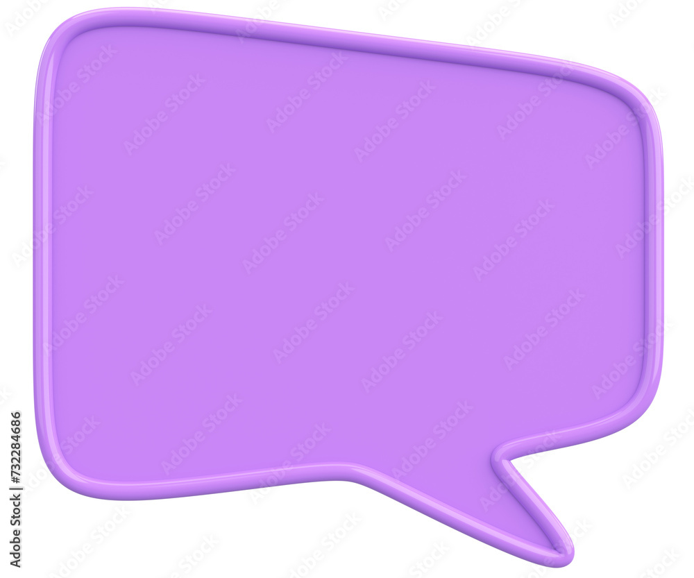 Speech Bubble. Text Box. 3D Illustration. Speech Bubble. Text Box. 3D Illustration.