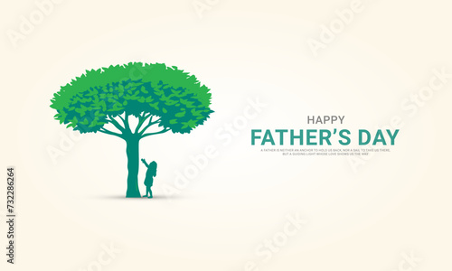 Happy Father   s Day  Father s Day creative design for social media banner  poster  3D Illustration