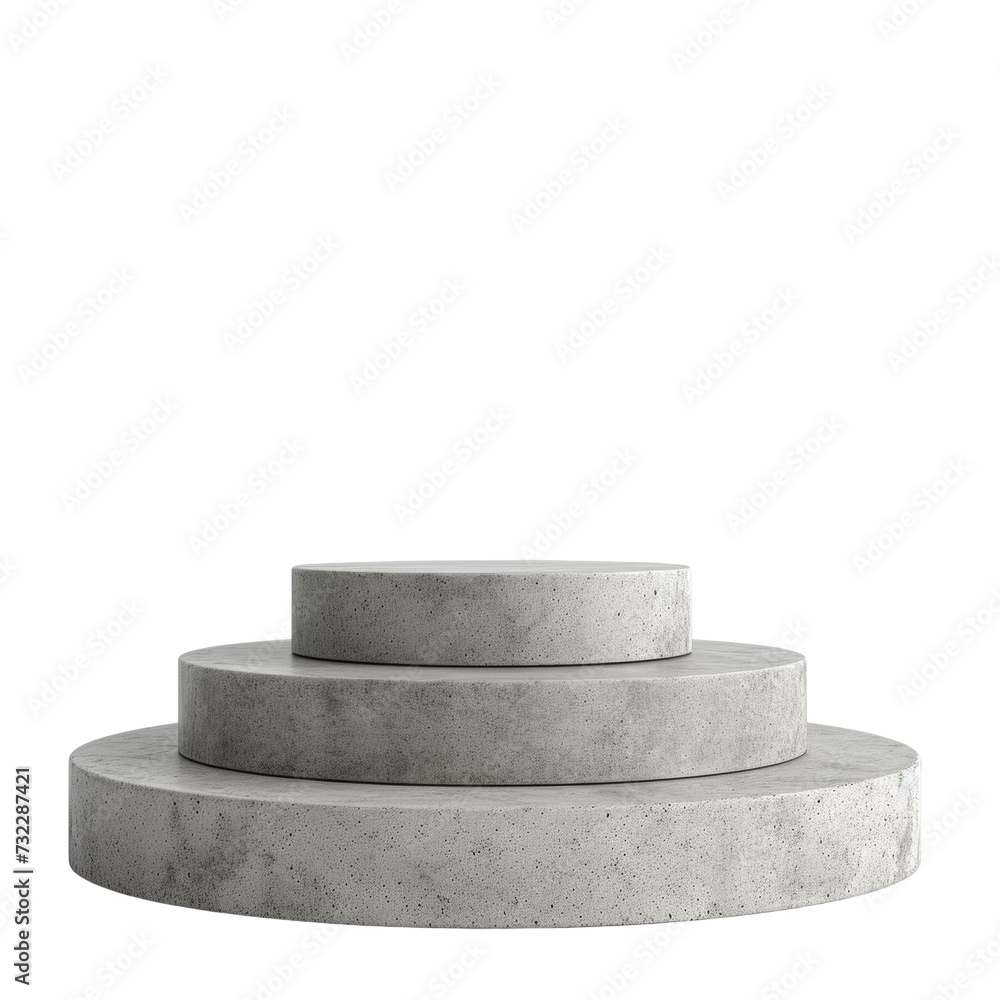 Concrete Podium for Product Display Isolated on Transparent or White Background, PNG Concrete Podium for Product Display Isolated on Transparent or White Background, PNG