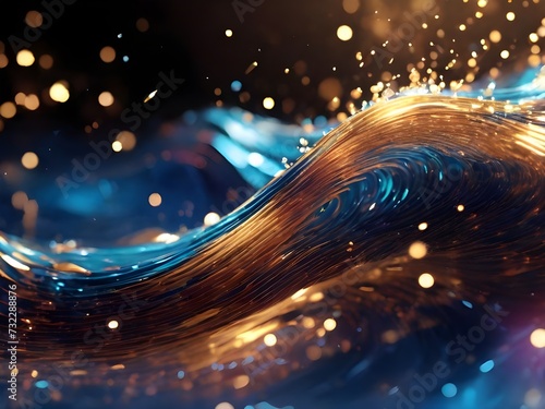 Luxury wave sparkling particles background abstract comeliness