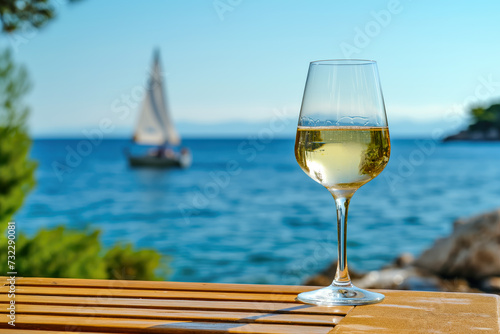 Seaside Serenity  Wine and Sailing View