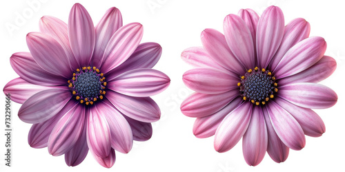 Pink Daisy Flower Set Isolated on Transparent or White Background  PNG