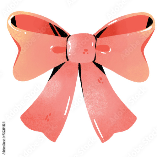 watercolor pink ribbon in Valentine's theme Clipart or PNG
