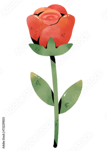 watercolor red rose in Valentine's theme Clipart or PNG
