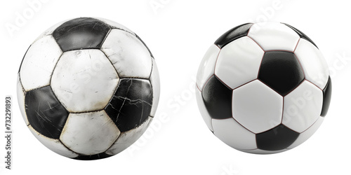 Soccer Ball Set Isolated on Transparent or White Background  PNG